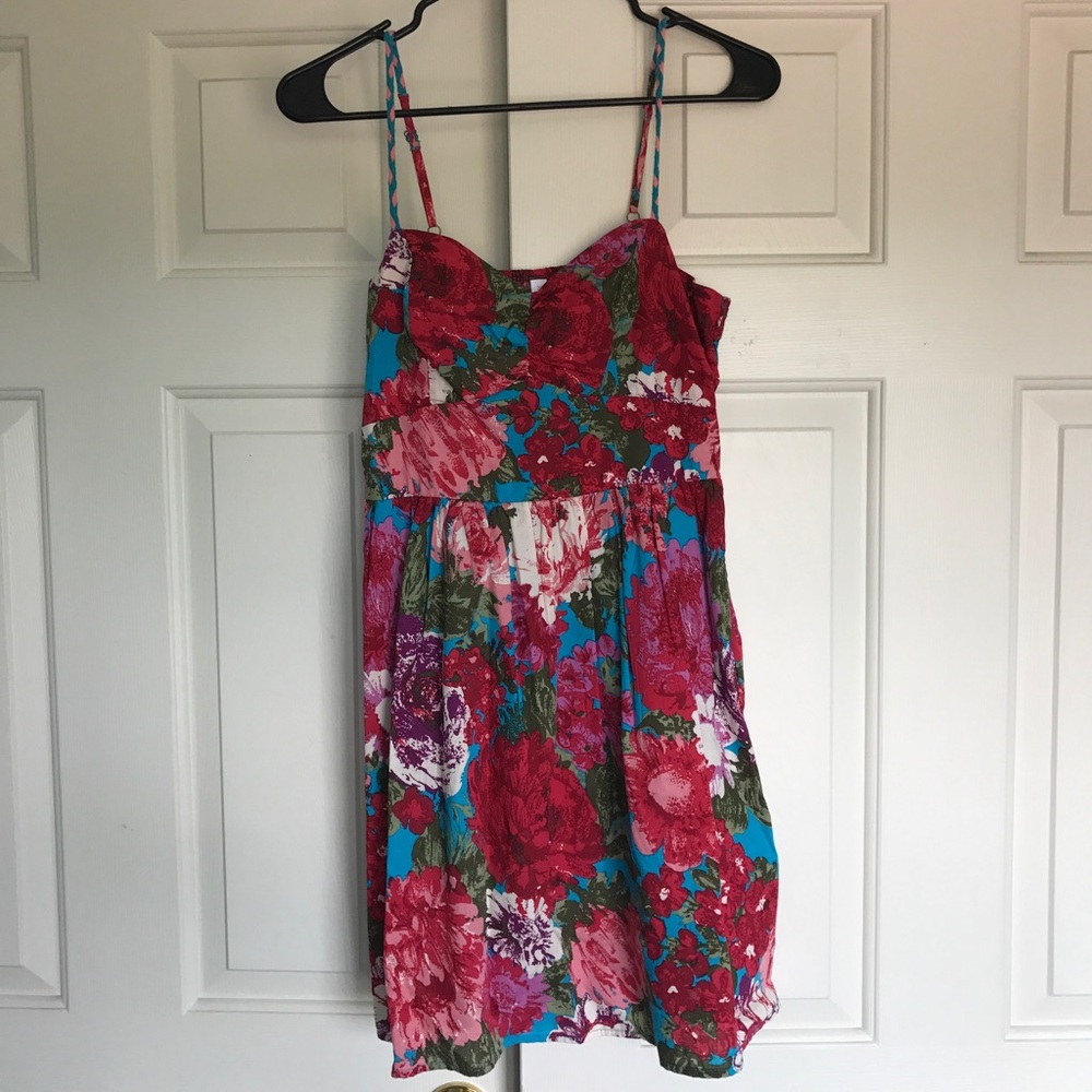 Red Floral Pocket Sundress